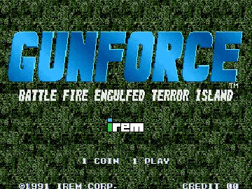 Gunforce - Battle Fire Engulfed Terror Island (World) screen shot title